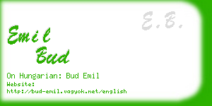 emil bud business card